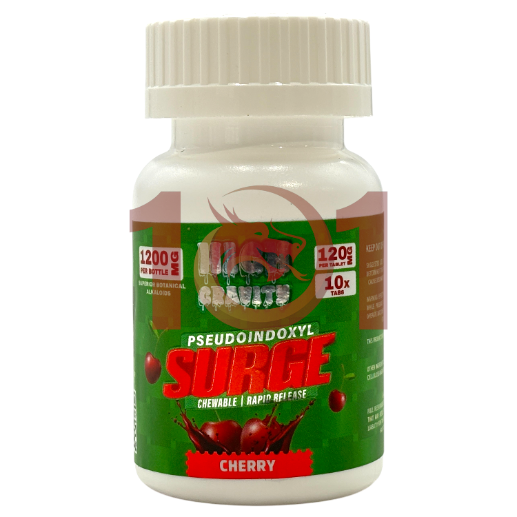 HIGH GRAVITY SURGE PSEUDOINDOXYL EXTRACT TABLET - 120MG 10CT JAR - CHERRY