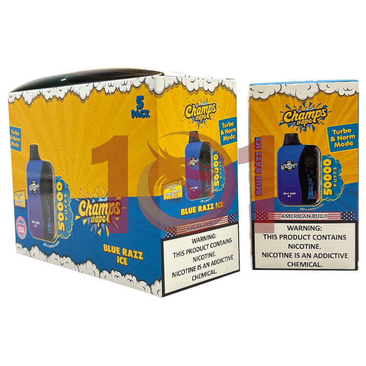 CHAMPS VAPE 50000 5% - BLUE RAZZ ICE