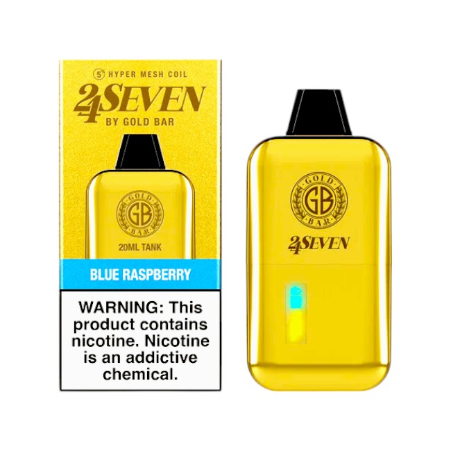 GOLD BAR 24SEVEN 24000 5% - BLUE RASBERRY