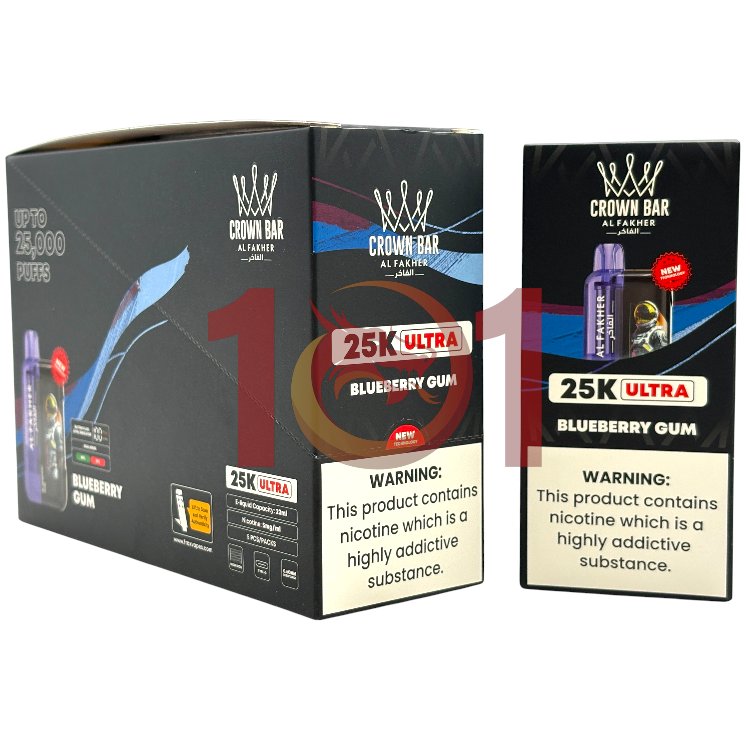 AL FAKHER CROWN BAR ULTRA 25000  0.5% - BLUEBERRY GUM