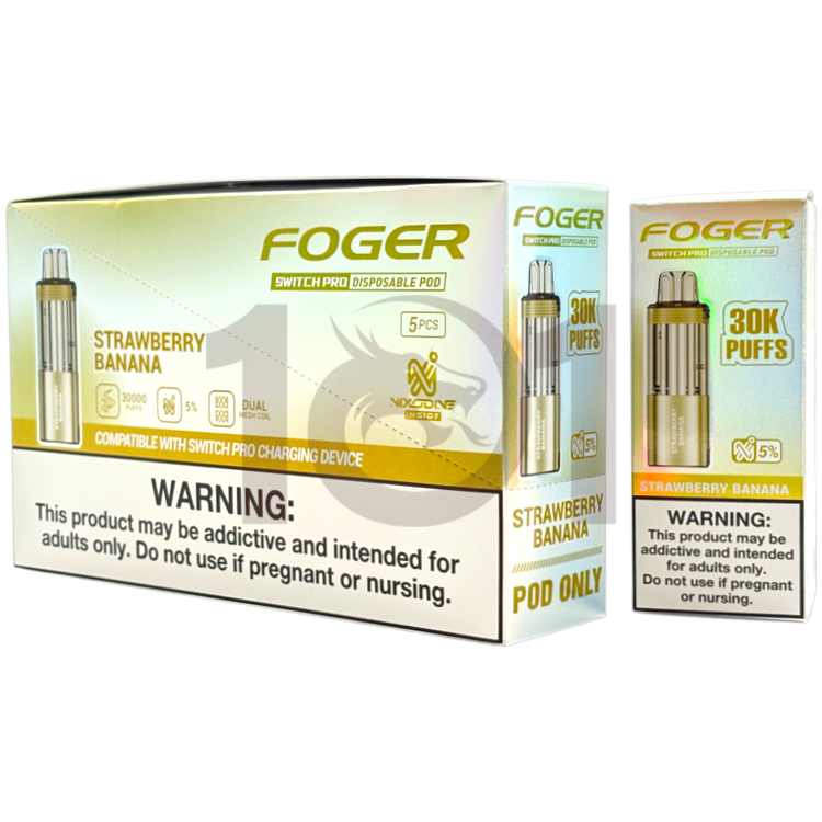 FOGER NIXODINE SWITCH PRO 30000 POD 5% - STRAWBERRY BANANA