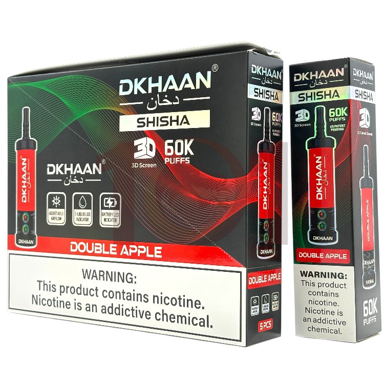 DKHAAN SHISHA 60000 0.5% - DOUBLE APPLE