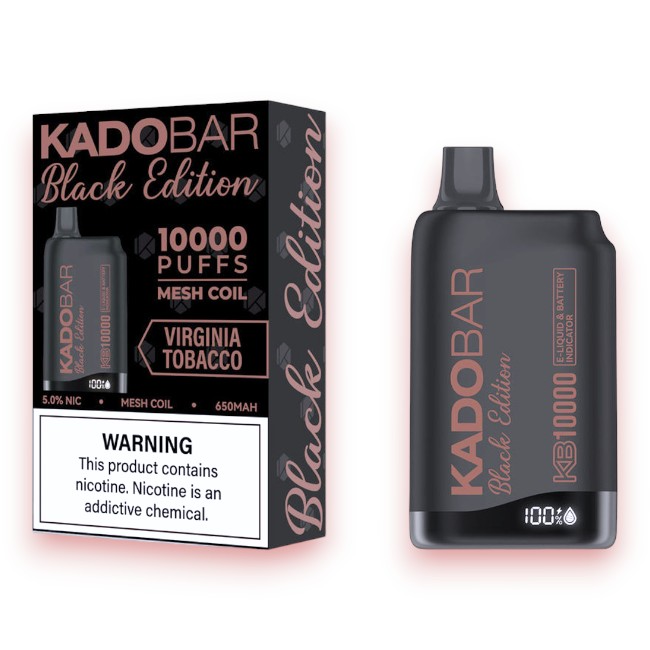 KADO BAR KB10000 5% BLACK EDITION - VIRGINIA TOBACCO