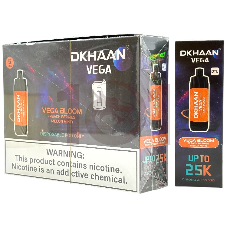 DKHAAN VEGA 25000 DTL POD 3% - VEGA BLOOM PEACH BERRIES MELON MINT