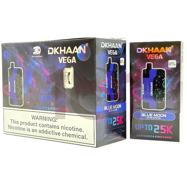 DKHAAN VEGA 25000 DTL POD DEVICE 3% - BLUE MOON BLUE RAZZ ICE