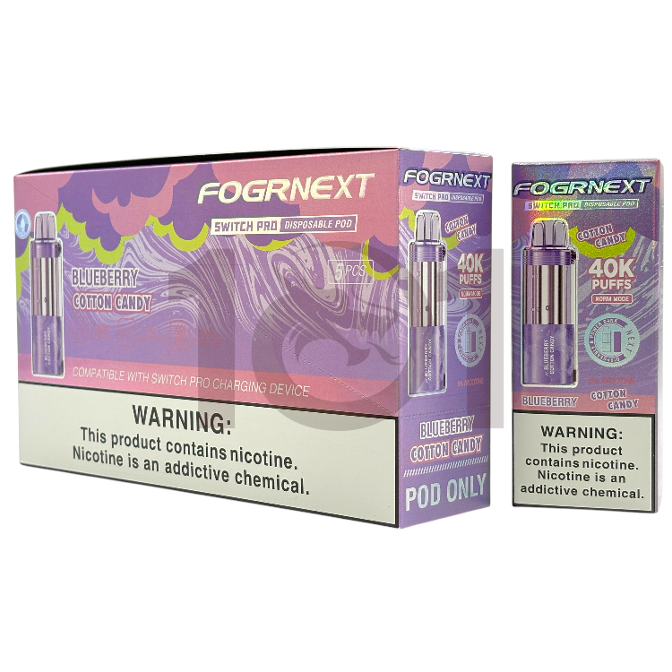 FOGRNEXT 40000 SWITCH PRO POD 5% - BLUEBERRY COTTON CANDY