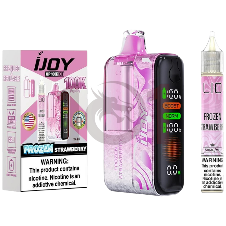 IJOY XP100K  (W/E-LIQUID BOTTLE) POD DEVICE 5% - FROZEN STRAWBERRY