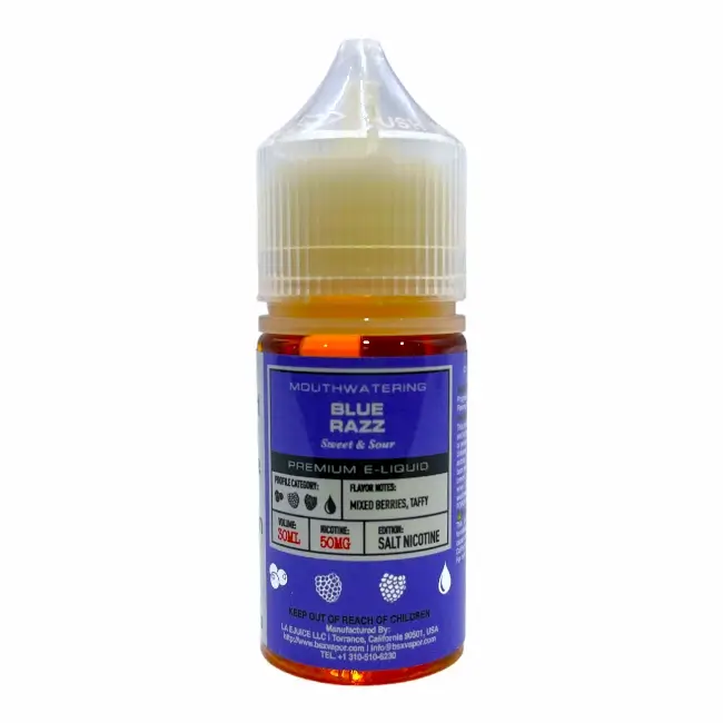 BASIX E-LIQUID SALT 30ML50MG - BLUE RAZZ