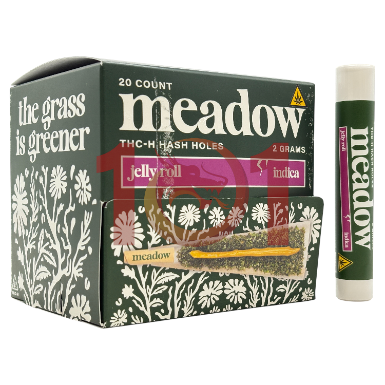 MEADOW HASH HOLE THCH 2GM 1CT PK PREROLL INDICA - JELLY ROLL