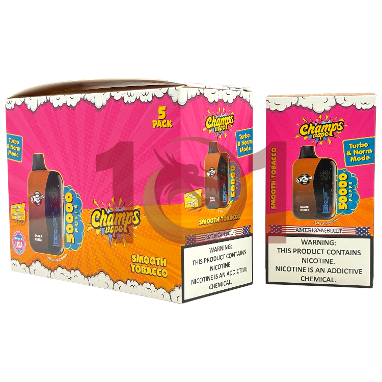 CHAMPS VAPE 50000 5% - SMOOTH TOBACCO