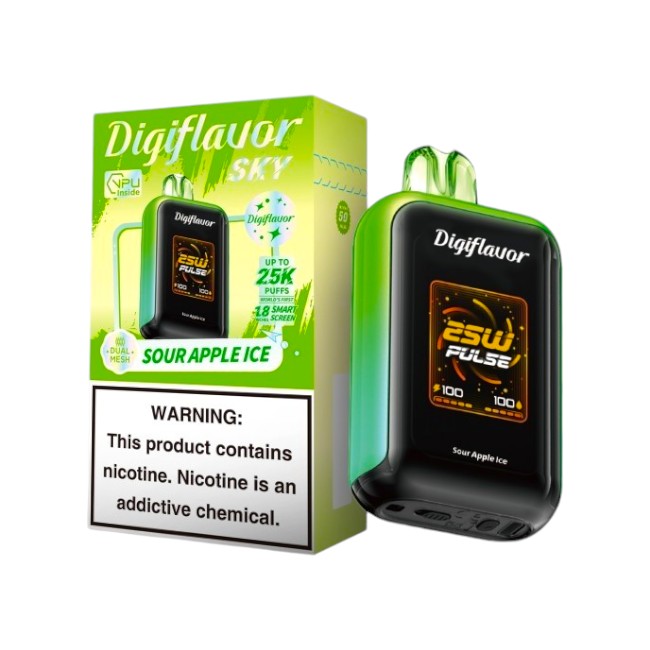 DIGIFLAVOR SKY 25000 5% - SOUR APPLE ICE