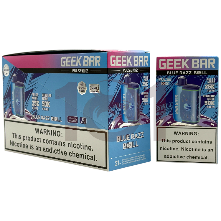 GEEK BAR PULSE X2 50000 5% - BLUE RAZZ BXLL