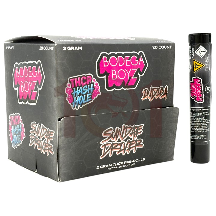 BODEGA BOYZ HASH HOLE LR THCP 2GM - INDICA SUNDAE DRIVER
