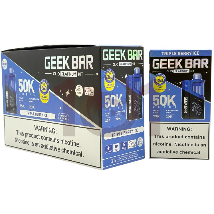 GEEK BAR CLIO PLATINUM 50000 POD DEVICE 5% - TRIPLE BERRY ICE