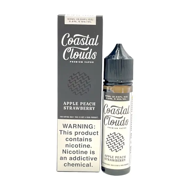 COASTAL CLOUDS 6MG 60ML - APPLE PEACH STRAWBERRY