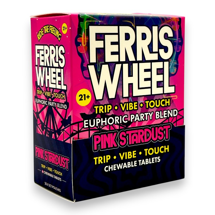 FERRIS WHEEL - KAVA - EXTRACT TABLET - 2CT/PK - 20PK/BX - EUPHORIC PARTY BLEND - PINK STARDUST