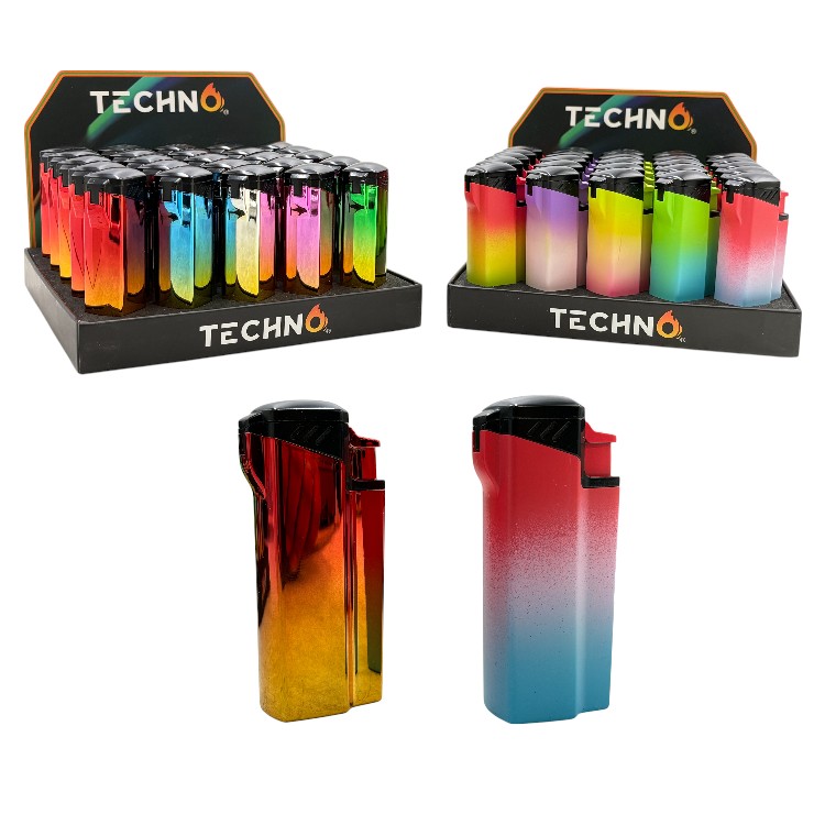 TECHNO TRIPLE TORCH LIGHTER (30008) - ASSORTED DESIGN