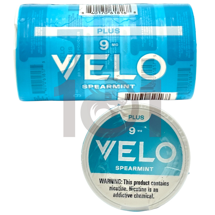 VELO PLUS NICOTINE POUCHES 20CT PK 9MG - SPEARMINT