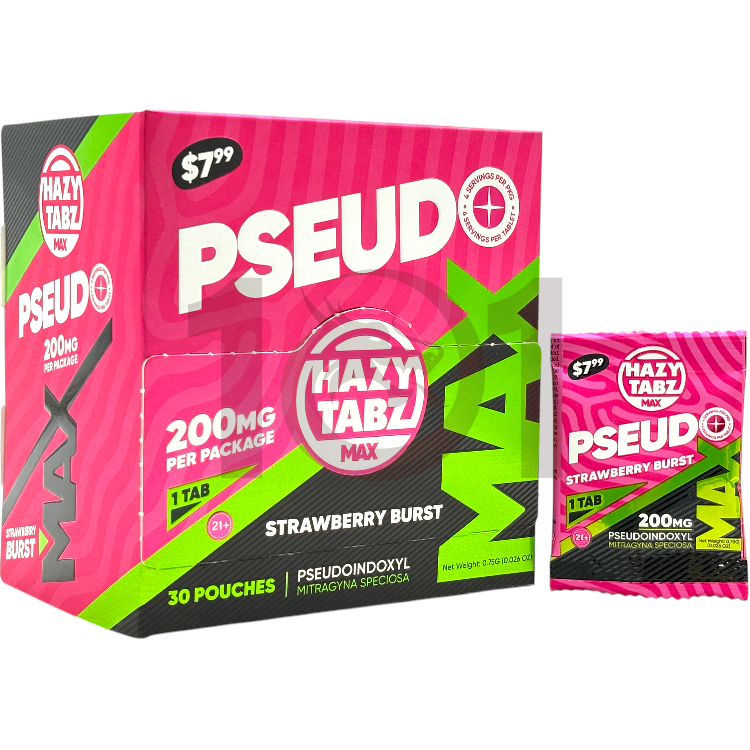 HAZY TABZ MAX PSEUDOINDOXYL EXTRACT TABLET SP 1PK/$7.99 200MG 1CT PK - STRAWBERRY BURST