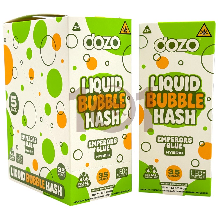 DOZO LIQUID BUBBLE HASH 3.5GM DISPOSABLE - HYBRID EMPERORS GLUE