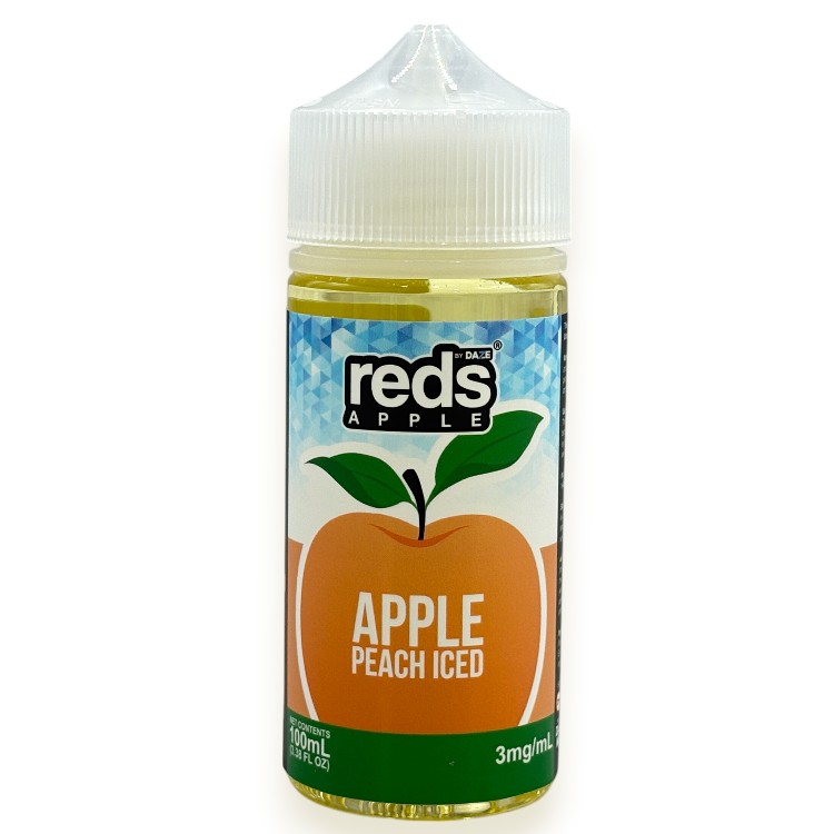DAZE REDS APPLE ICE E-LIQUID 3MG 100ML - APPLE PEACH ICED