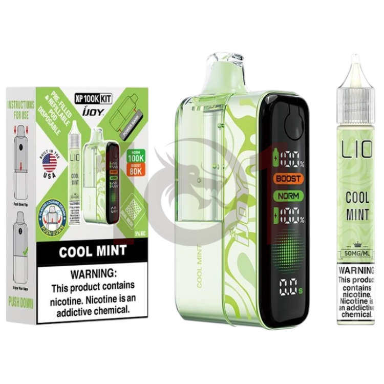IJOY XP100K  (W/E-LIQUID BOTTLE) POD DEVICE 5% - COOL MINT