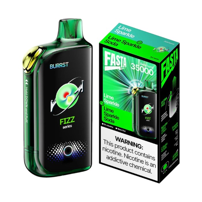 FASTA BURRST 35000 5% - FIZZ SERIES LIME SPARKLE SODA