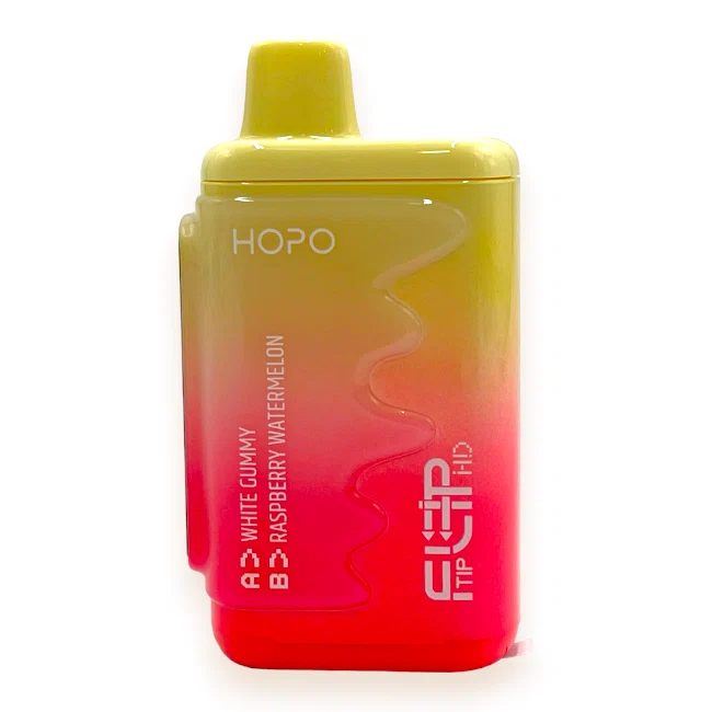 HOPO FLIP TIP 16000 DUAL FLAVORS 5% - WHITE GUMMY/RASPBERRY WATERMELON
