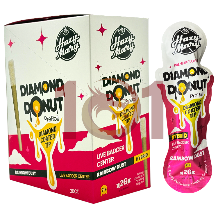 HAZY MARY DIAMOND DONUT THCP 2GM PREROLL - RAINBOW DUST
