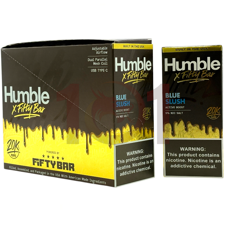 FIFTY BAR SALT NICOTINE 20000 5% HUMBLE - BLUE SLUSH