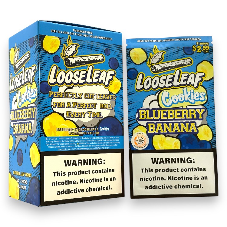 LOOSE LEAF - TOB - LT - TOB LEAF - SP - 2/$2.99 - 2CT/PK - 20PK/BX - BLUEBERRY BANANA