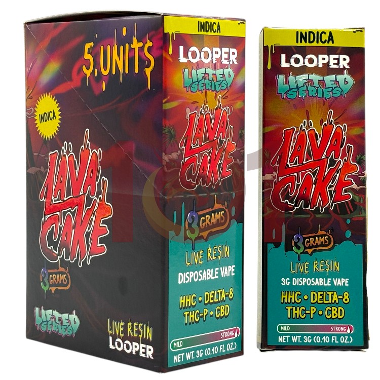 LOOPER LIFTED SERIES THCP 3GM DISPOSABLE INDICA - LAVA CAKE
