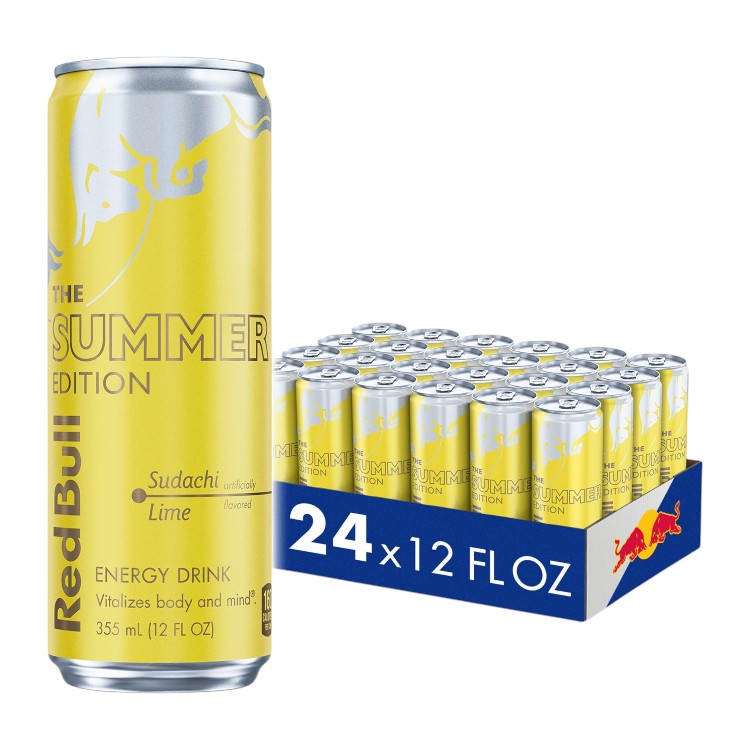 RED BULL - BEVERAGE - ENERGY DRINK - CAN - 12OZ/CT - 24CT/CS - SUDACHI LIME