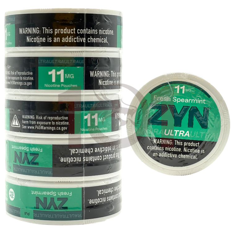 ZYN ULTRA NICOTINE POUCHES 11MG 20CT PK - FRESH SPEARMINT