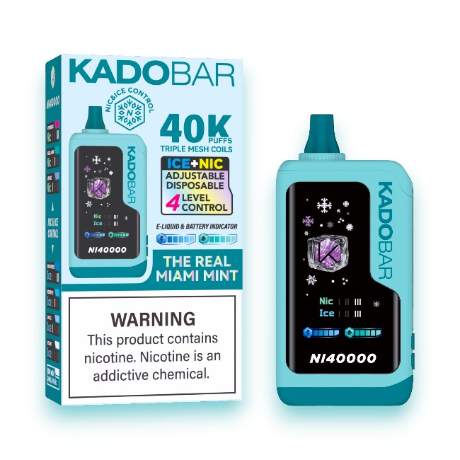 KADO BAR ICE+NIC NI40000 5% - THE REAL MIAMI MINT