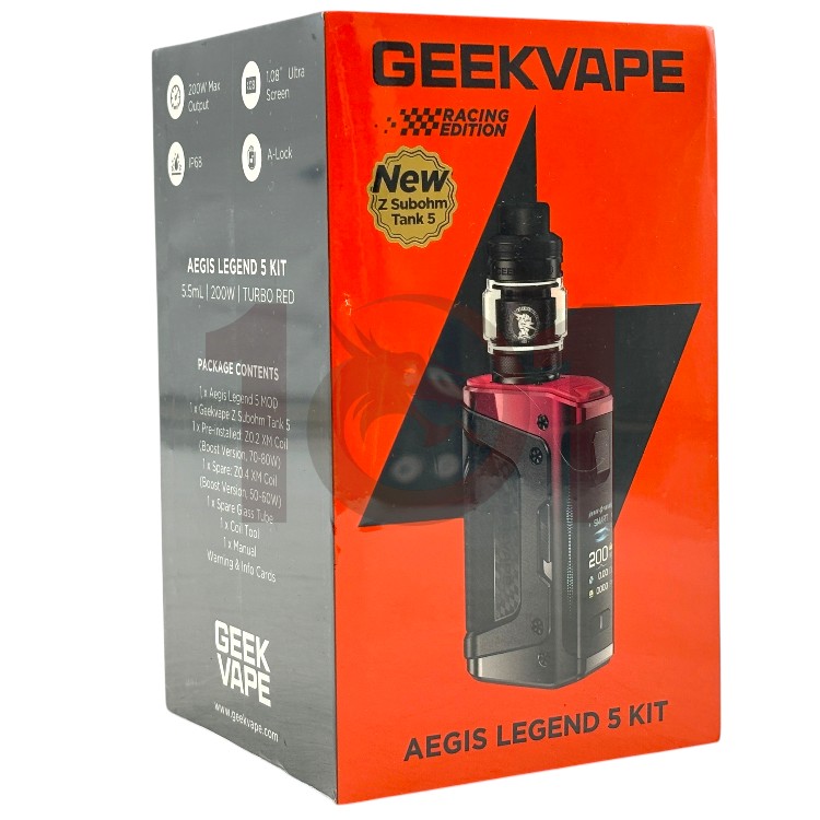 GEEKVAPE AEGIS LEGEND 5 MOD DEVICE - TURBO RED