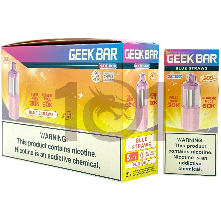 GEEK BAR MATE KIT 60000 POD 5% - BLUE STRAWS