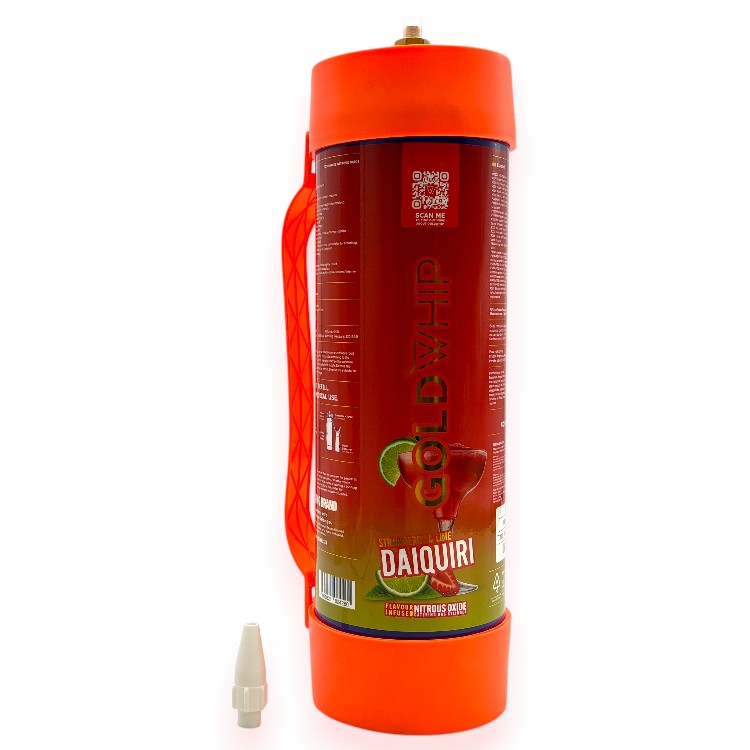 GOLD WHIP MAXI XL N2O CREAM CHARGER TANK 4.42LT 3000GM - STRAWBERRY DAIQUIRI