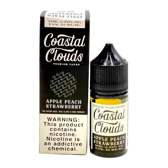 COASTAL CLOUDS 50MG 30ML - APPLE PEACH STRAWBERRY
