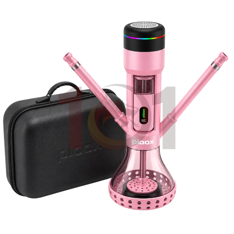 PLOOX LUXPODZ 2 HOSE HOOKAH NEST G3 ELECTRONIC HOOKAH KIT - BABY PINK