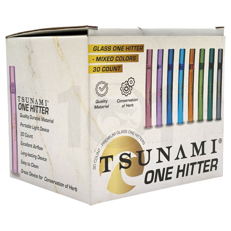 TSUNAMI SMP GLASS ONE HITTER (GA-1001) - ASSORTED COLORS