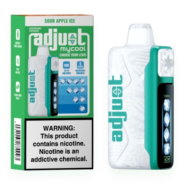 ADJUST MY COOL 40000 5% - SOUR APPLE ICE