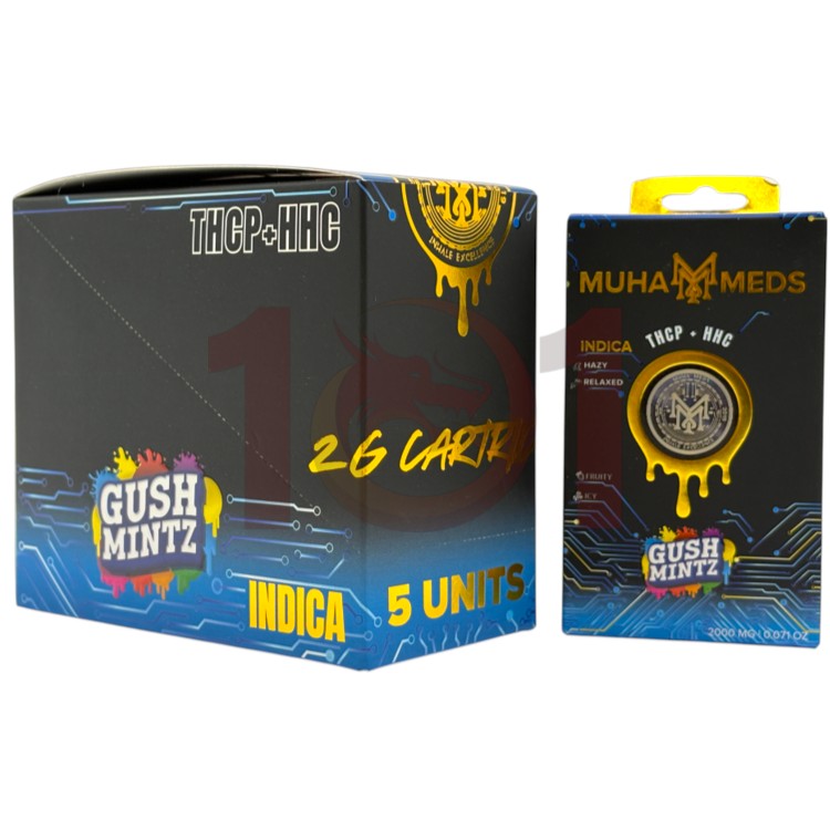 MUHA MEDS THCP+HHC 2GM CARTRIDGE INDICA - GUSH MINTZ