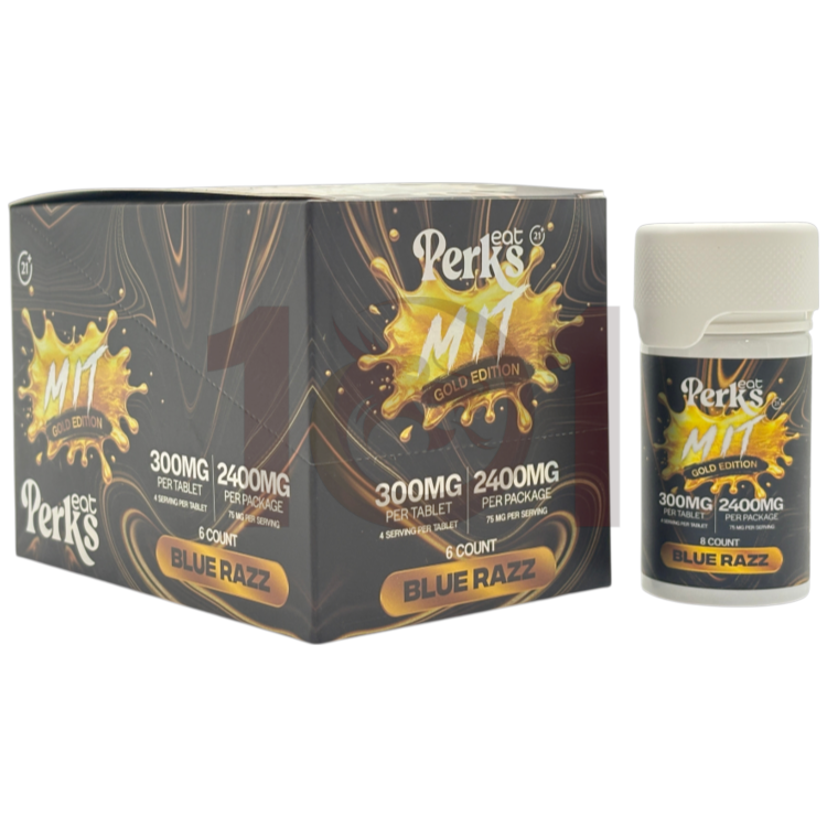 EAT PERKS MIT EXTRACT TABLET 300MG 8CT JAR - BLUE RAZZ
