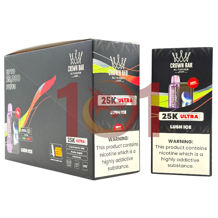 AL FAKHER CROWN BAR ULTRA 25000  0.5% - LUSH ICE