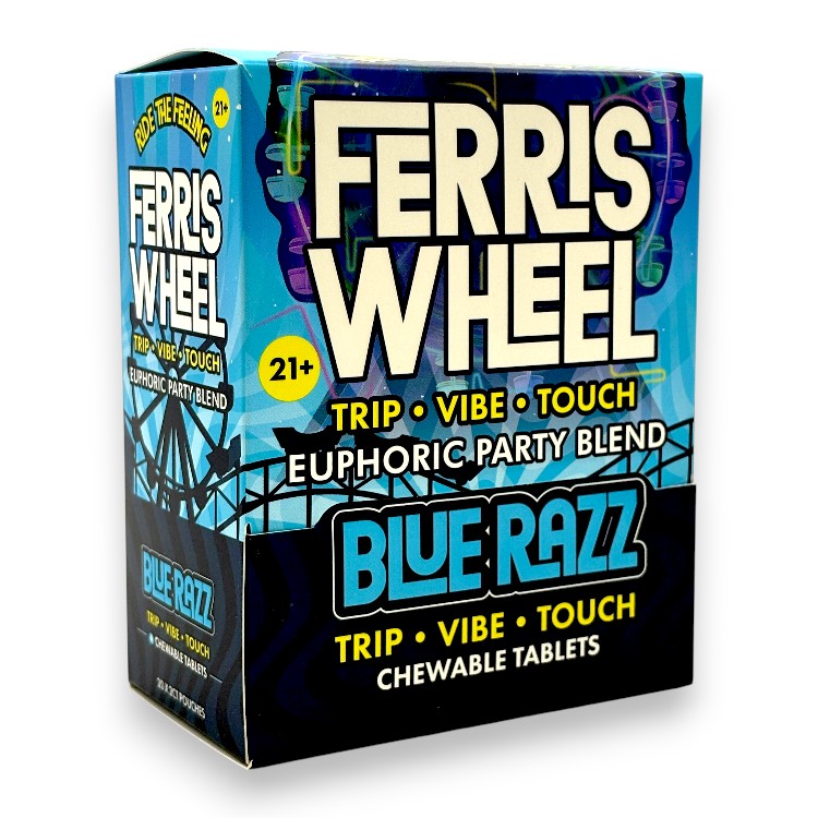 FERRIS WHEEL - KAVA - EXTRACT TABLET - 2CT/PK - 20PK/BX - EUPHORIC PARTY BLEND - BLUE RAZZ