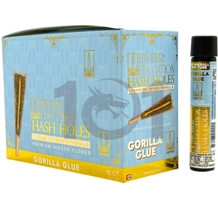 HIGHER EDUCATION HASH HOLE PREROLL 2GM SATIVA - GORILLA GLUE