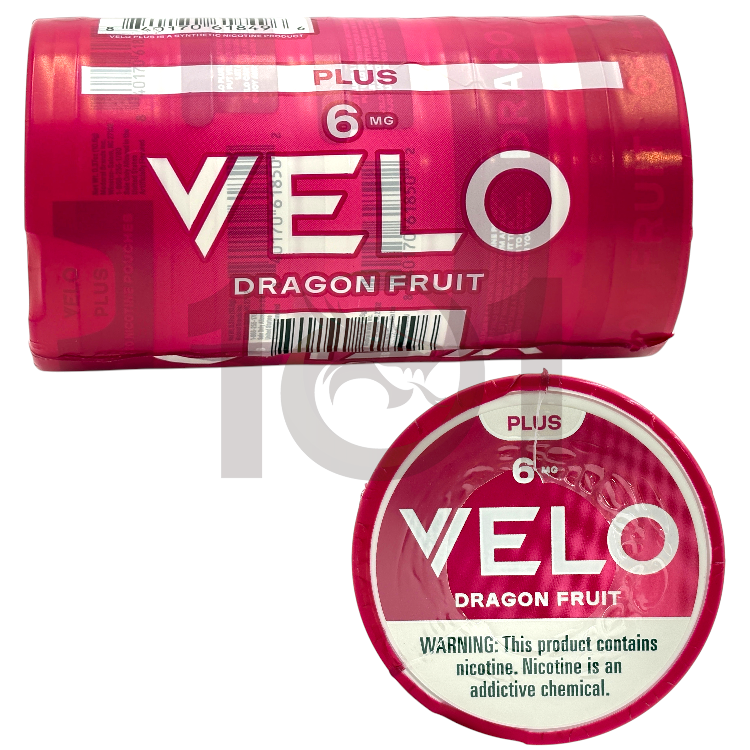 VELO PLUS NICOTINE POUCHES 20CT PK 6MG - DRAGON FRUIT