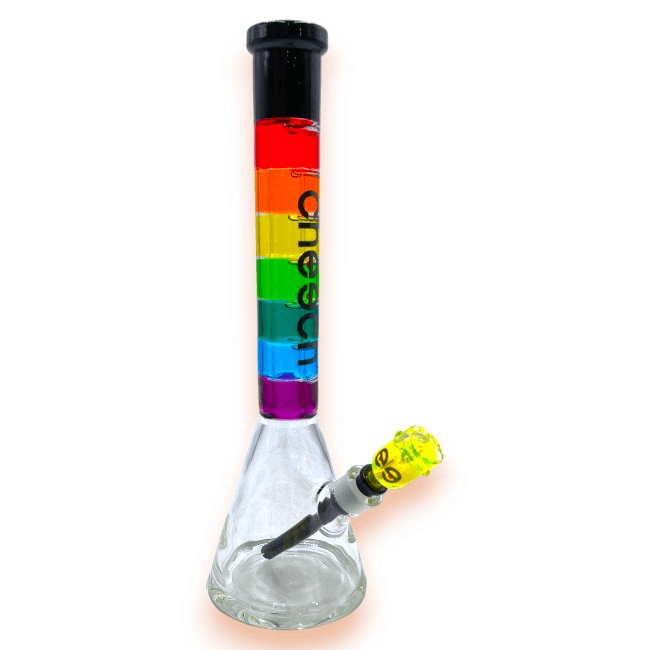 CHEECH - GLASS PIPE - HR-B134 - 17 RAINBOW GLYCERIN