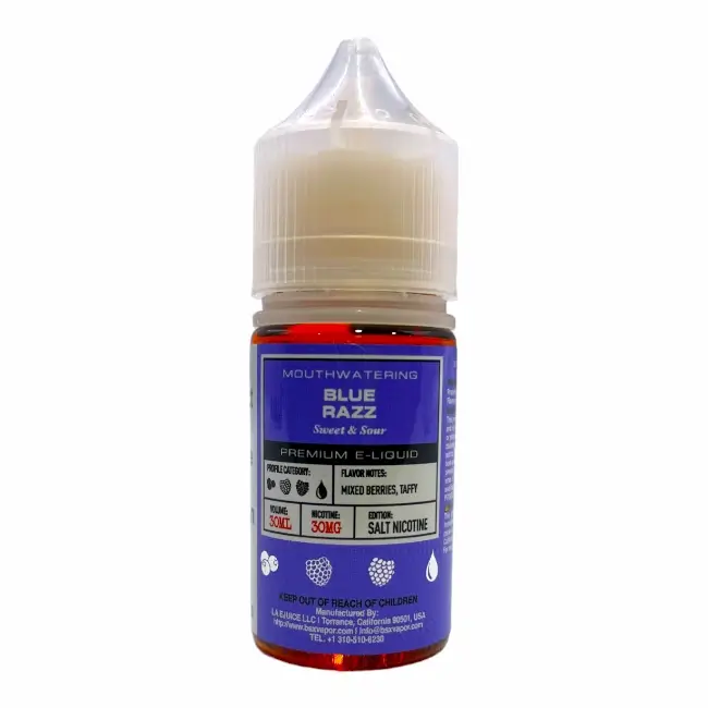 BASIX E-LIQUID SALT 30ML30MG - BLUE RAZZ